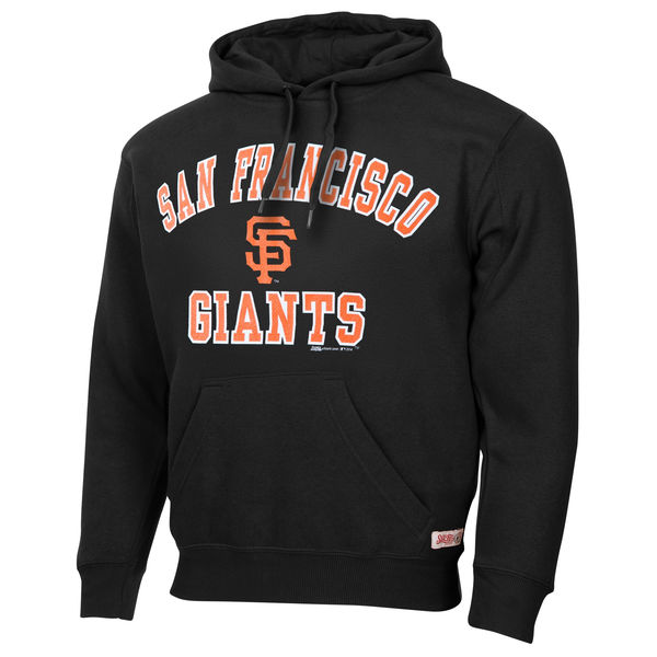 Men San Francisco Giants Stitches Fastball Fleece Pullover Hoodie Black
